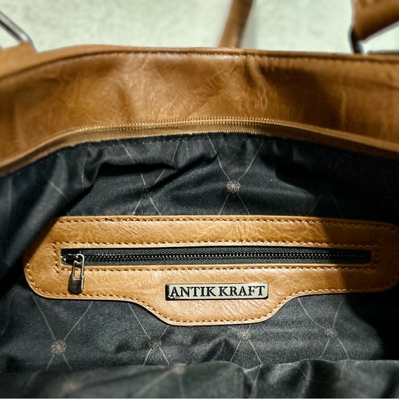 Antik Kraft brown leather purse/shoulder bag. - Picture 5 of 6